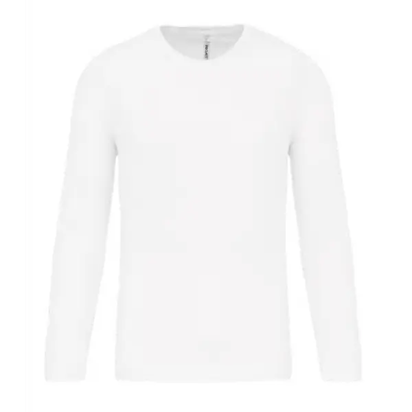 PA443 - T-shirt de sport manches longues homme blanc Taille S